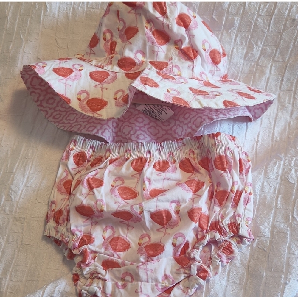 PBK 2pc Set 100% COTTON Baby Sun Hat Cover Swim POTTERY BARN KIDS - Picture 8 of 9
